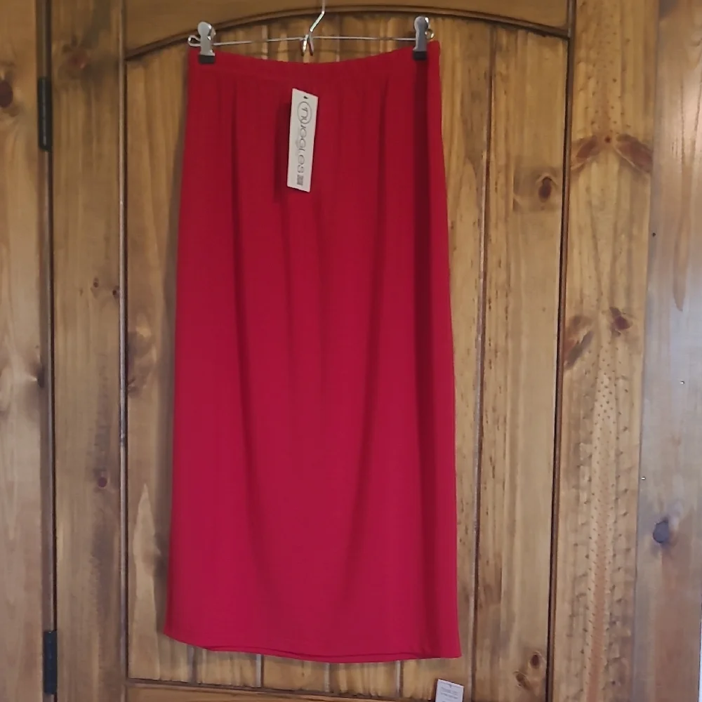 NWT Nuggles 31" Red Midi Skirt. Size L - Picture 1 of 5